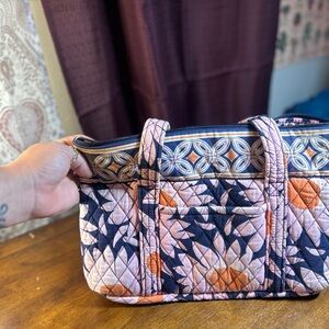 Vera Bradley Quilted Shoulder Bag in Pink and Orange